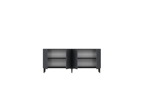 APLOS KONSOL VE TV SEHPASI, ANTRASİT TRAVERTEN GOLD, 180 CM, KA1899A