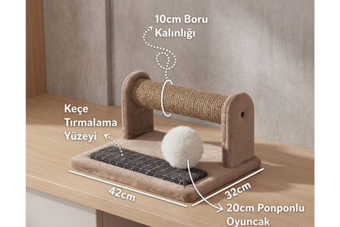 JİMMY KEDİ TIRMALAMA AĞACI, BEJ