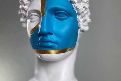 HERMES GOLD LINE POP ART DEKORATİF ROMA YUNAN HEYKELLERİ