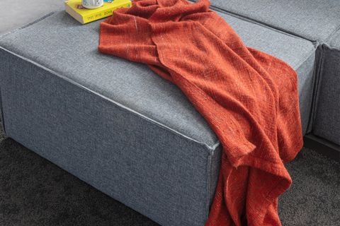 SOFT SIRT MİNDERLİ KİTAPLIKLI MODÜLER KÖŞE KOLTUK TAKIMI, KETEN, GRİ
