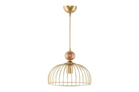 TEKLİ AHŞAPLI CESTA SARKIT AVİZE, ESKİTME