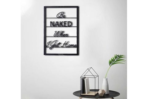 BE NAKED METAL DUVAR YAZISI