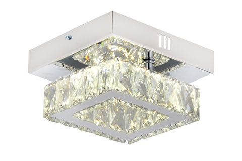 MODİNA TEK KATLI LEDLİ AVİZE, KROM