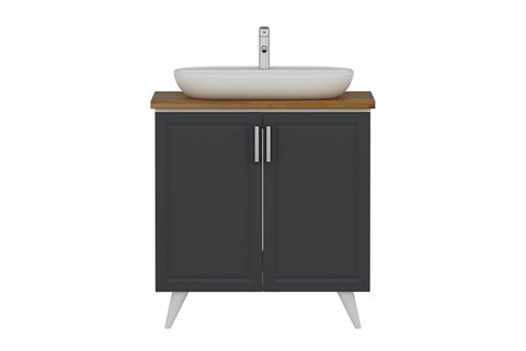 SANYA BANYO DOLABI ALT 85CM AY2K TZG BEYAZ ANTRASİT