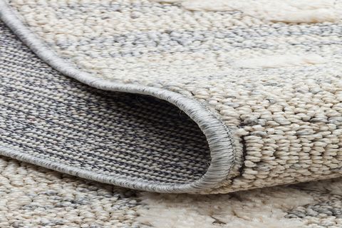 ELSE GRİ BEYAZ ETNİK İSKANDİNAV HAV TOZ VERMEZ KABARTMA MODERN DOKUMA MAKİNE HALI SYDNEY-04-W 80X150