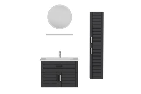 VERA BANYO DOLABI AS2K1Ç105, BEYAZ ANTRASİT, 100CM