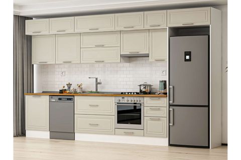 ALVİNKA 395X240 CM KLASİK MEBRAN MUTFAK DOLABI, MB E90S60S45 1 MEBRAN KUMTAŞI SUNTALAM
