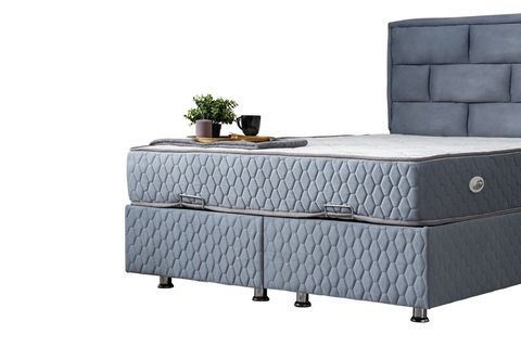 DİEGO NEW BAZA BAŞLIK VE YATAK SETİ, AÇIK MAVİ, 180X200
