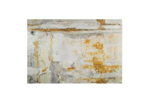 TABLOLIFE SOYUT ALTIN SARISI YAĞLI BOYA DOKULU TABLO, ÇERÇEVESİZ, 80X80