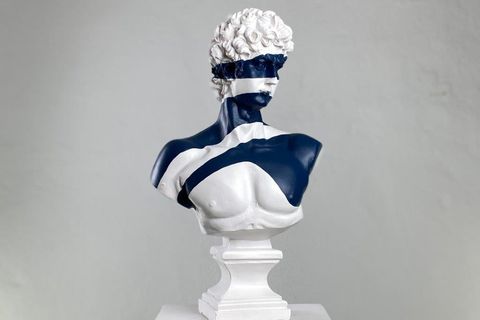 DAVID BLUE WAVE POP ART DEKORATİF ROMA YUNAN HEYKELLERİ