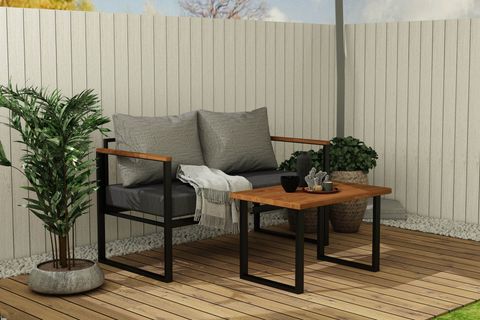 WOODESK NATURE İKİLİ BAHÇE TAKIMI, GRİ, CPT5506-130