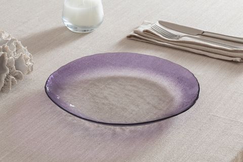 KİTCHEN ESSENTİALS ALTHEA CAM SERVİS TABAĞI 28 CM, MOR