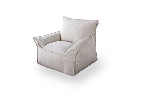 NOTRE SET KOLTUK PUF, BUKLET KUMAŞ BEYAZ