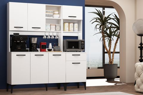 RİVA ÇOK AMAÇLI RB1 BEYAZ FIRIN BÖLMELİ AİRFRY DOLABI