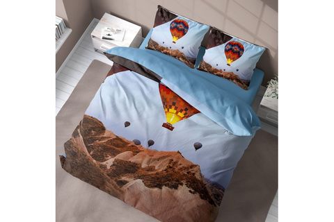 MONOHOME KAPADOKYA 3D ÇİFT KİŞİLİK NEVRESİM TAKIMI, PAMUK SATEN, 200X220 CM