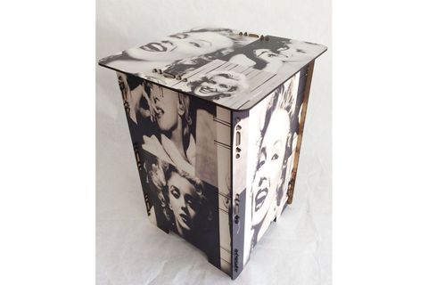 DEKORATİF PUFLU TABURE, MARİLYN