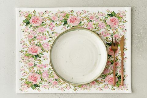 BAHAR GÜLLERİ PAMUKLU DÖRT ADET AMERİKAN SERVİSİ