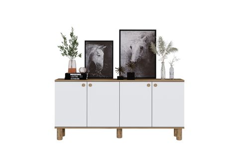 LAYA BOHEM AYAKLI ÇOK AMAÇLI DOLAP, KONSOL, 150 CM, ÇAM BEYAZ