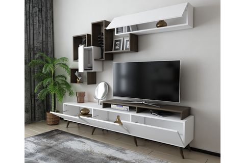 EVDEKİMODA AMMY TV ÜNİTESİ 01, BEYAZ