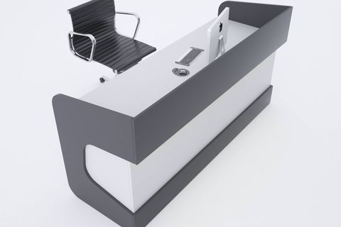 BANKO 1 120 CM BEYAZ ANTRASİT