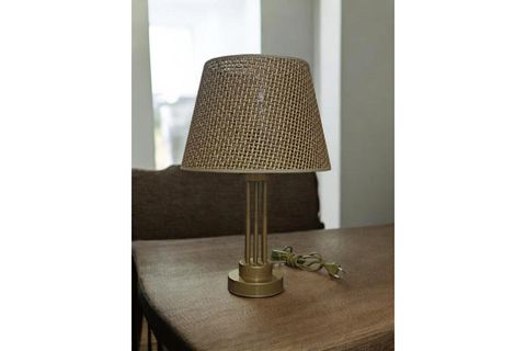 KULE ABAJUR ESKİTME STATİK BOYALI KAHVERENGİ