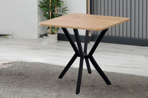 NOVA MUTFAK MASA TAKIMI, 2 SANDALYE, CEVİZ, 70X70 CM, GRİ