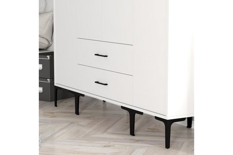 KUMSAL 4 KAPILI STS GARDIROP, BEYAZ
