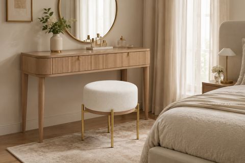 OTTO GOLD AYAK TEDDY FONKSİYONEL SEHPALI PUF, BEYAZ