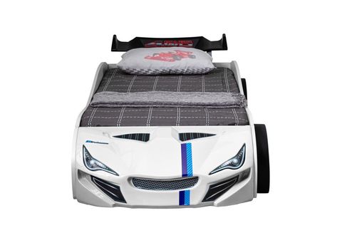 MERCEDES RÜZGARLIKLI YAVRULU ARABALI YATAK KARYOLASI, BEYAZ, 90X200