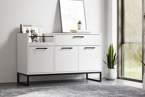 FURMET MODÜLER YUKON  KONSOL, BEYAZ, 3 KAPAKLI 1 ÇEKMECELİ