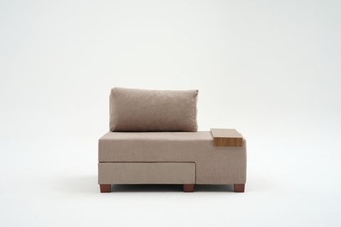 PERENNA YATAKLI TEKLİ KOLTUK, ŞÖNİL, CAPPUCCİNO, SAĞ