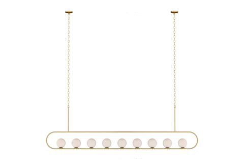 SULTAN DOKUZLU AVİZE, BEYAZ GOLD, 250 CM