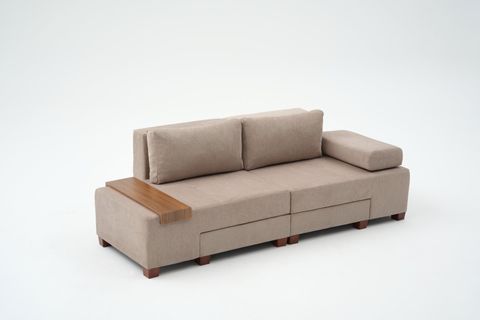 PERENNA YATAKLI ÜÇLÜ KOLTUK ŞÖNİL, CAPPUCCİNO