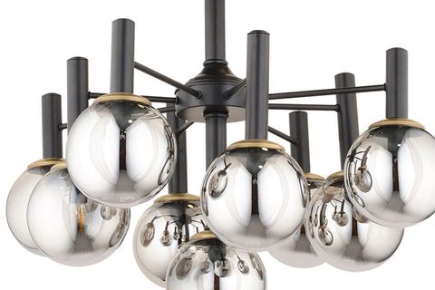 LAMPALUCE SFERA MODERN TASARIM DOKUZLU AVİZE SİYAH