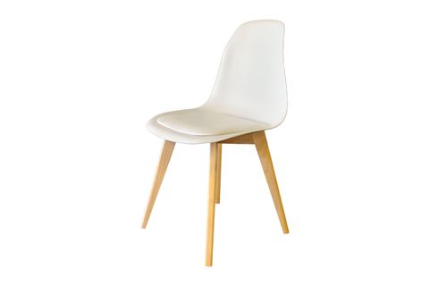 WOODESK MONZA AĞAÇ AYAKLI MİNDERLİ SANDALYE, BEYAZ, 4 ADET