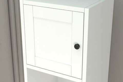 RAFLI DOLAPLI ÇEKMECELİ DUVAR RAFI, BEYAZ, 170 CM, DVR-1109