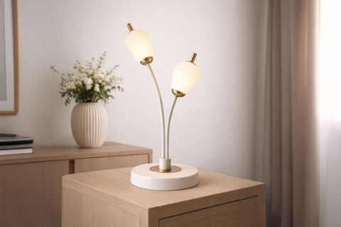 EBRU MASA LAMBASI, BEYAZ