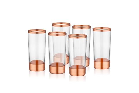 GLAM RAKI KADEHİ ALTILI SET BAKIR