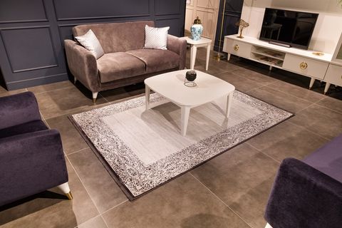 RİVA 8710 GRİ ANTRASİT MAKİNE HALISI 100X300