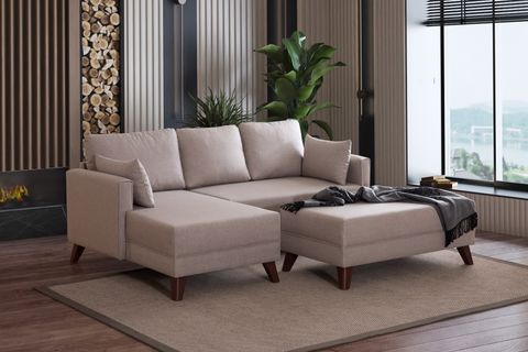 GLORİA MİNİ KÖŞE KOLTUK, KREM, SOL KÖŞE