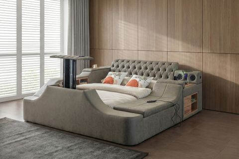 ROME TV MODÜLLÜ MASAJLI AKILLI KARYOLA, KAHVERENGİ