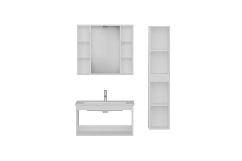 VERA BANYO DOLABI AS2K80, BEYAZ, 85CM