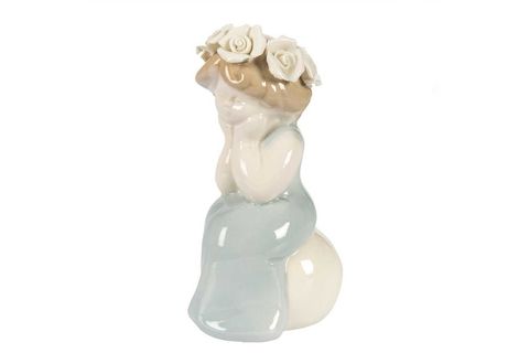 LİMA PORSELEN MAVİLİ DÜŞÜNCELİ MELEK BİBLO 8X14 CM