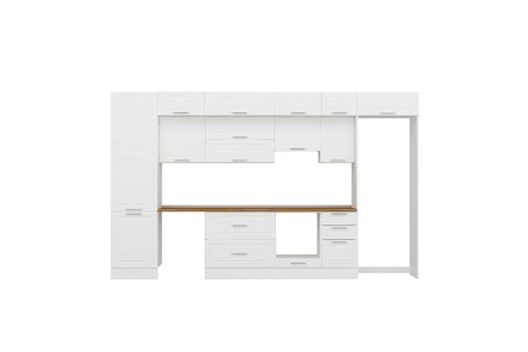 ALVİNKA 385X240 CM KLASİK MEBRAN MUTFAK DOLABI, MBB E80B60S45 1 MEBRAN BEYAZ SUNTALAM