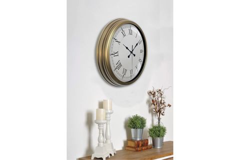 RETRO MODERN ROMA RAKAMLI METAL DUVAR SAATİ 40 CM