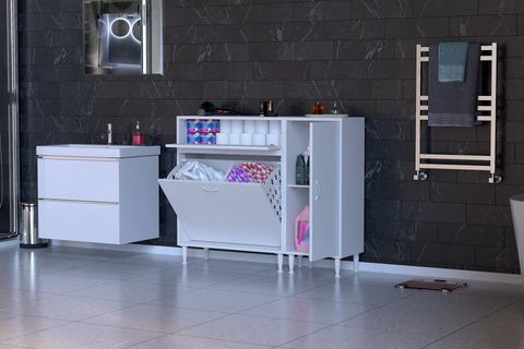 YENİCE BANYO DOLABI, 80 CM 2 SEPETLİ, 115 CM