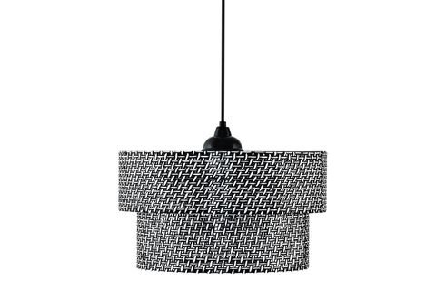 HASIR MODERN DOĞAL HAZERAN RATTAN AVİZE, SİYAH