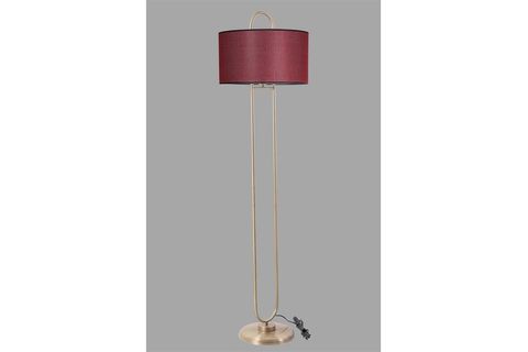 LUMEXX ELİPS LAMBADER, ESKİTME AYAK, HASIR BORDO ABAJURLU