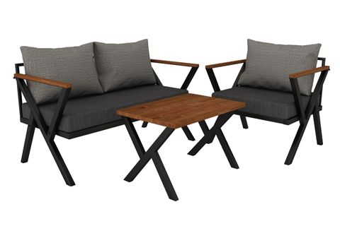 WOODESK BEGONVİL İKİLİ BAHÇE TAKIMI, GRİ, CPT5532-130