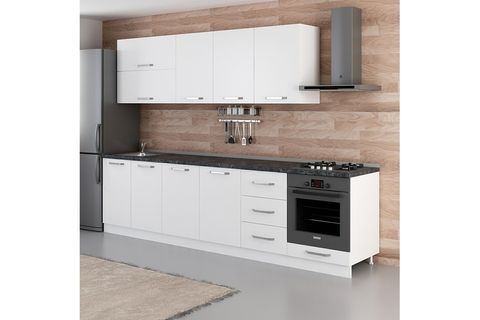 MİNAR BASİC 300 CM MUTFAK DOLABI BEYAZ 300-B7